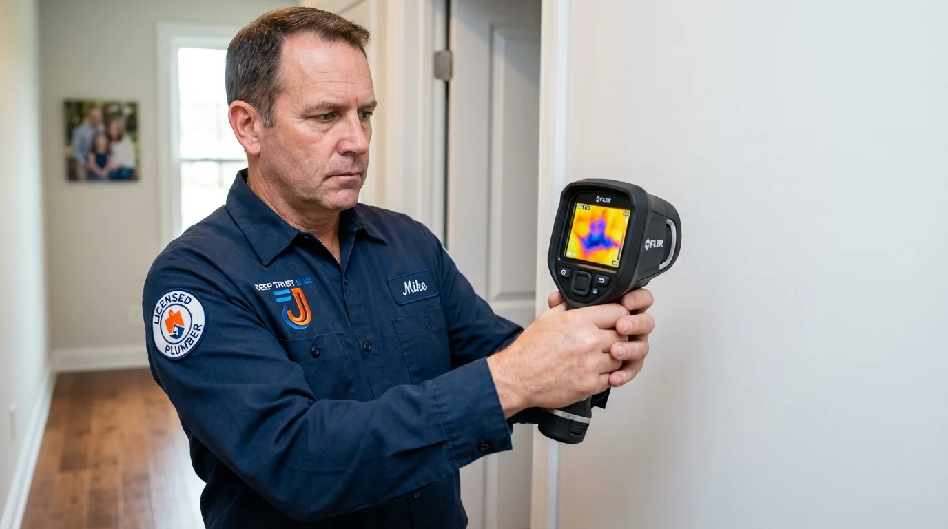 Thermal imaging leak detection by Johns Plumbing LLC in Rancho Cordova
